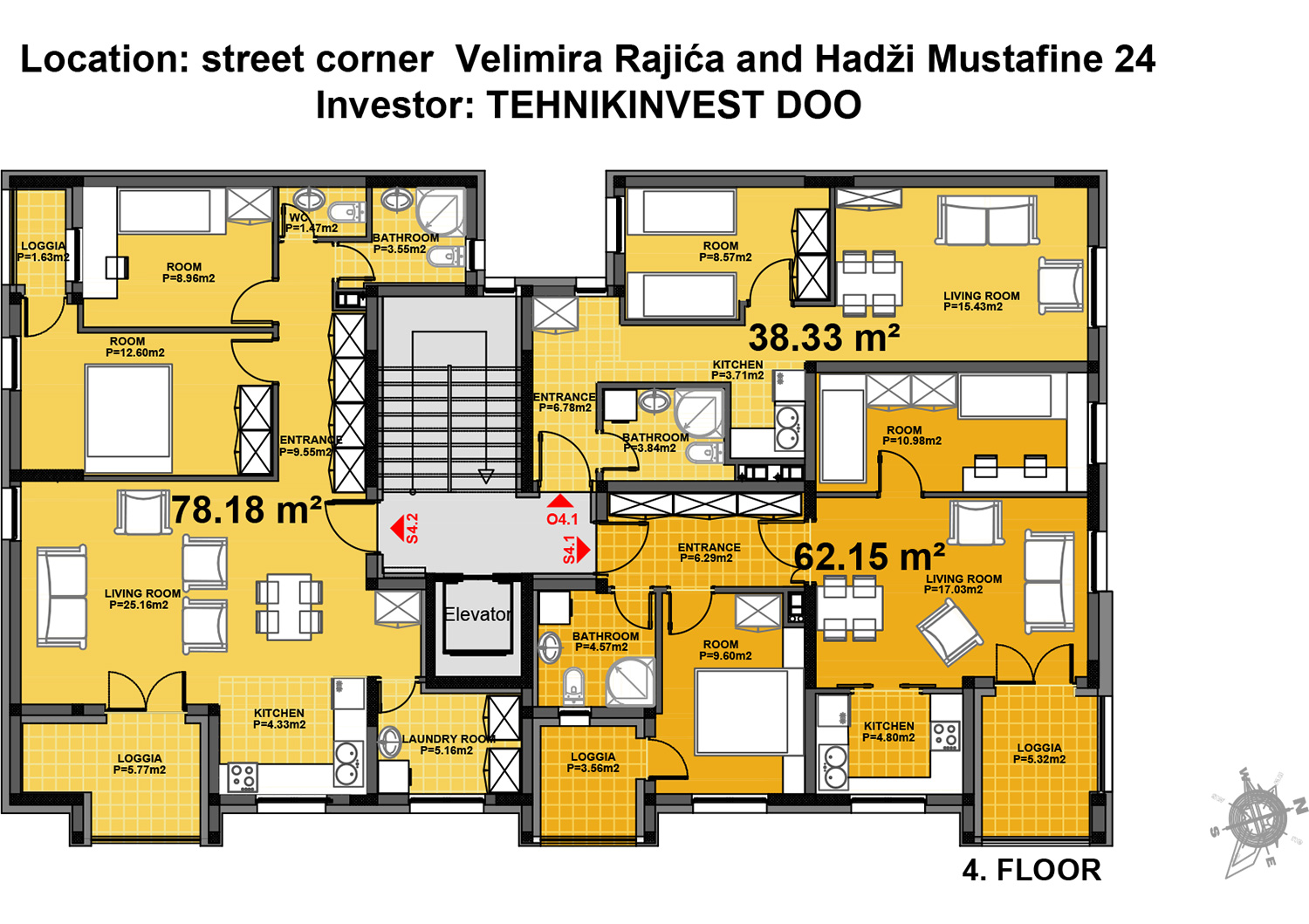 Belgrade - Hadži Mustafina 24, 4. floor