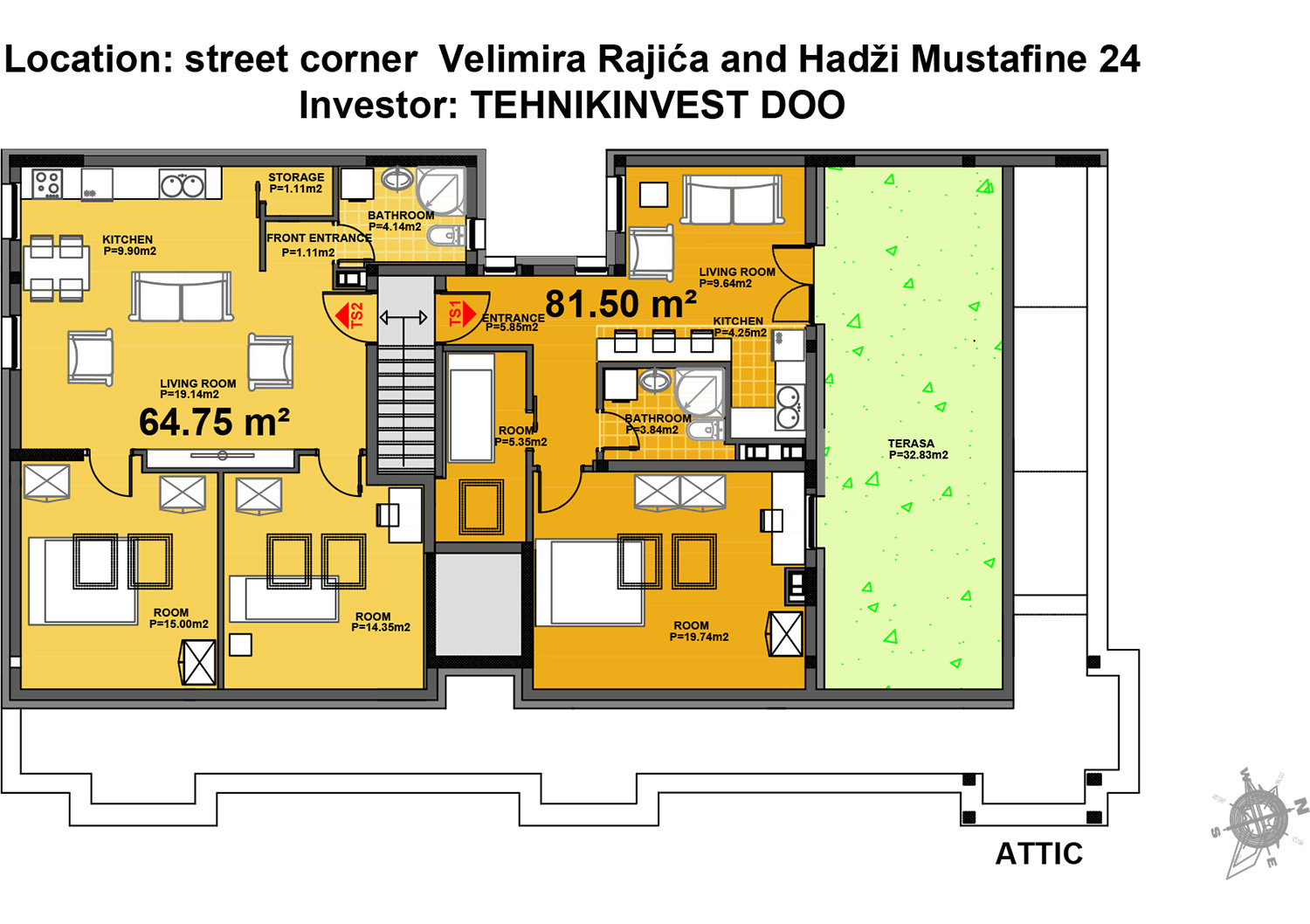 Belgrade - Hadži Mustafina 24, attic