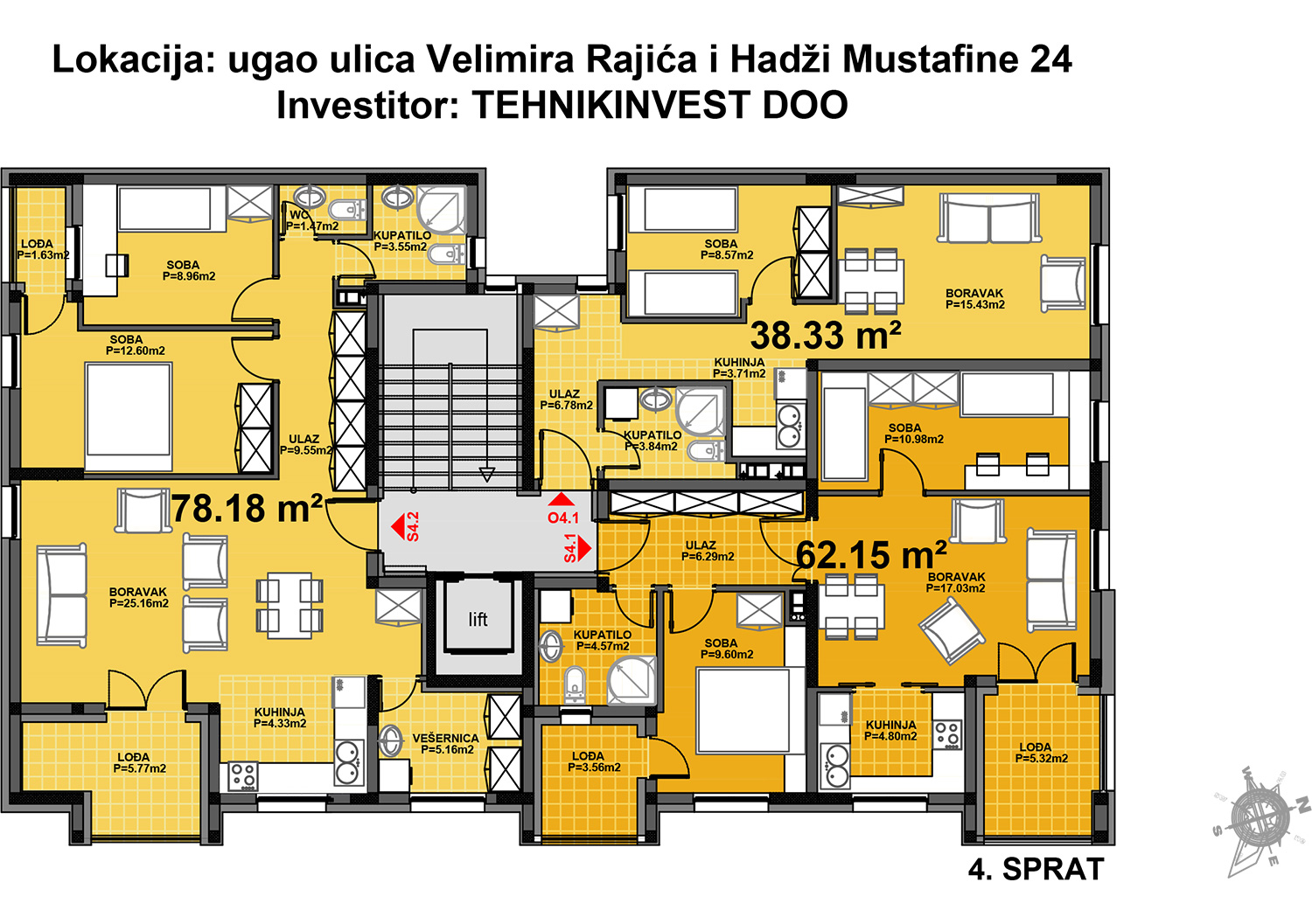 Beograd - Hadži Mustafina 24, 4. sprat